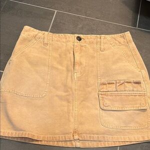 Hudson viper denim Tan Mini Skirt sz 28